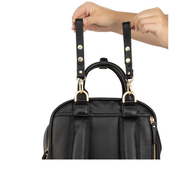 Jujube Million Pockets Faux Leather Diaper Backpack in Black Coffee - Picture 8 of 14